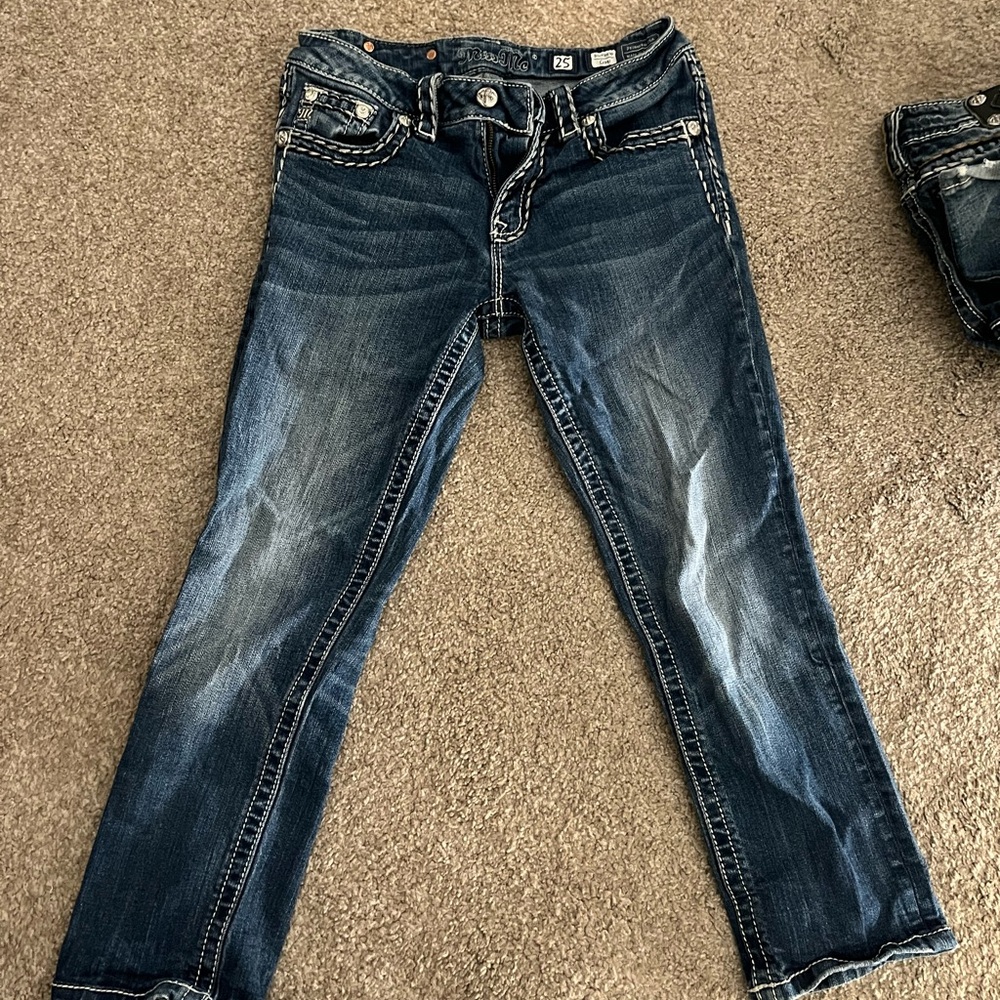 Women's Blue Jeans- Boyfriend Capri